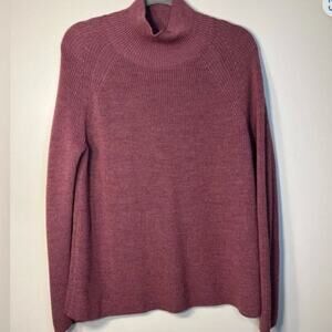 Eileen Fisher extra fine Merino Wool Turtleneck Sweater mock neck Xlarge
